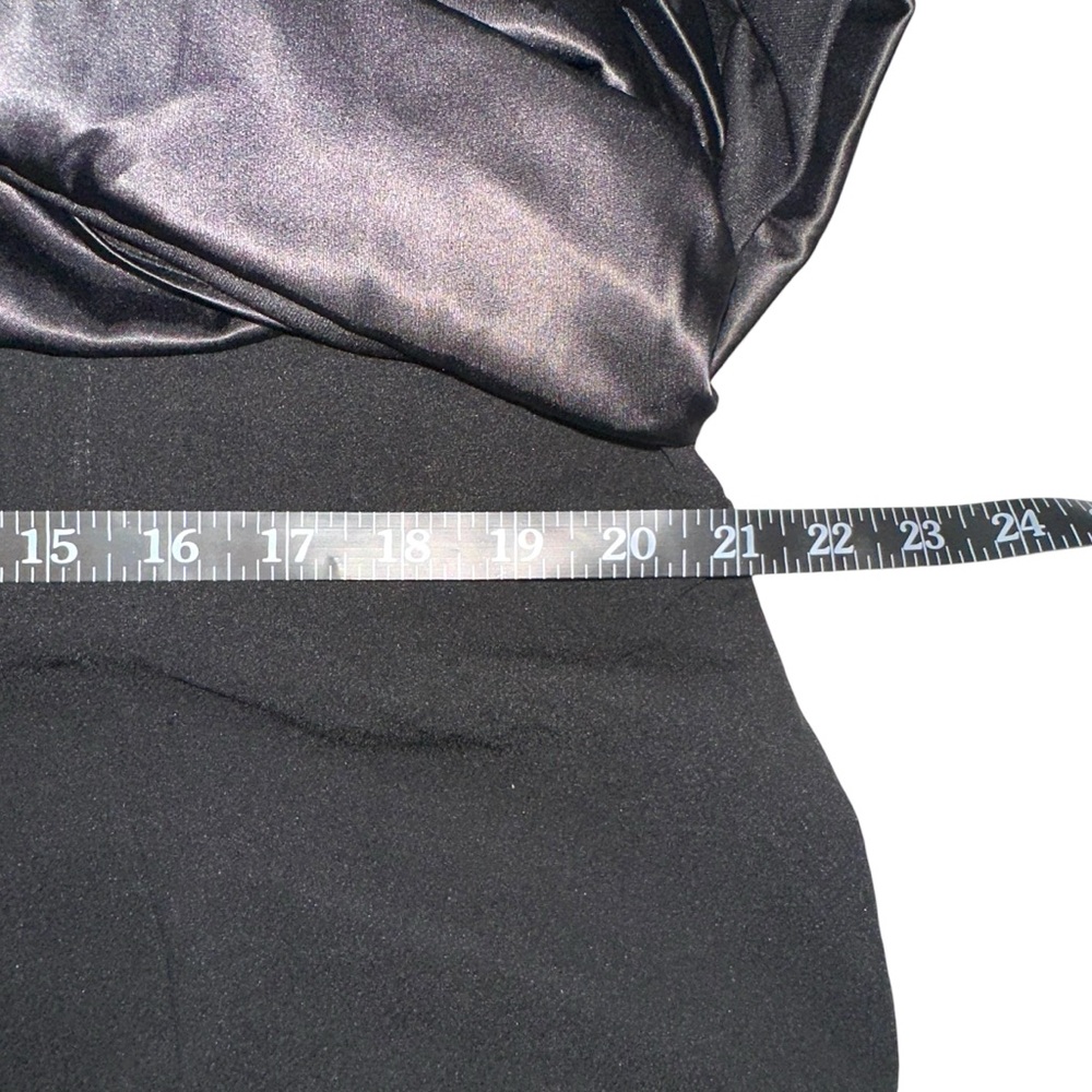 NWT Fashion Nova Am I The Drama Draped Black Maxi Dress Evening Gown 3X - Picture 8 of 9